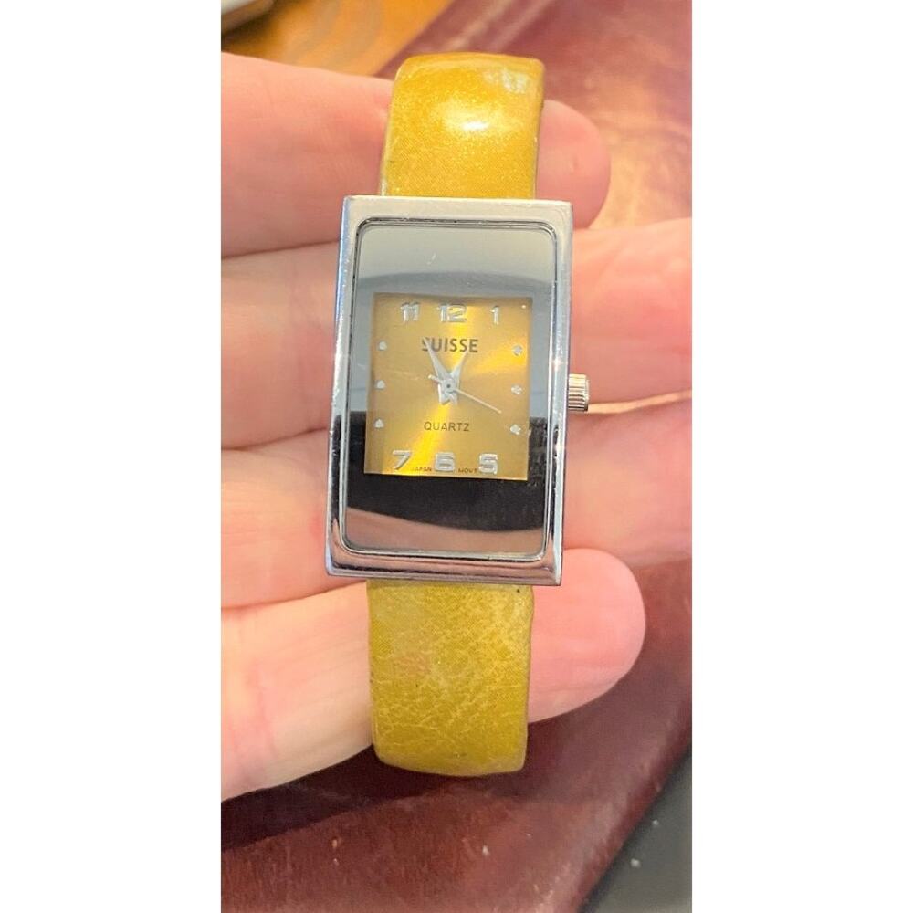 Women's 20mm Silver Tone Suisse Watch, Bangle Bracelet with Matching Face/ Band